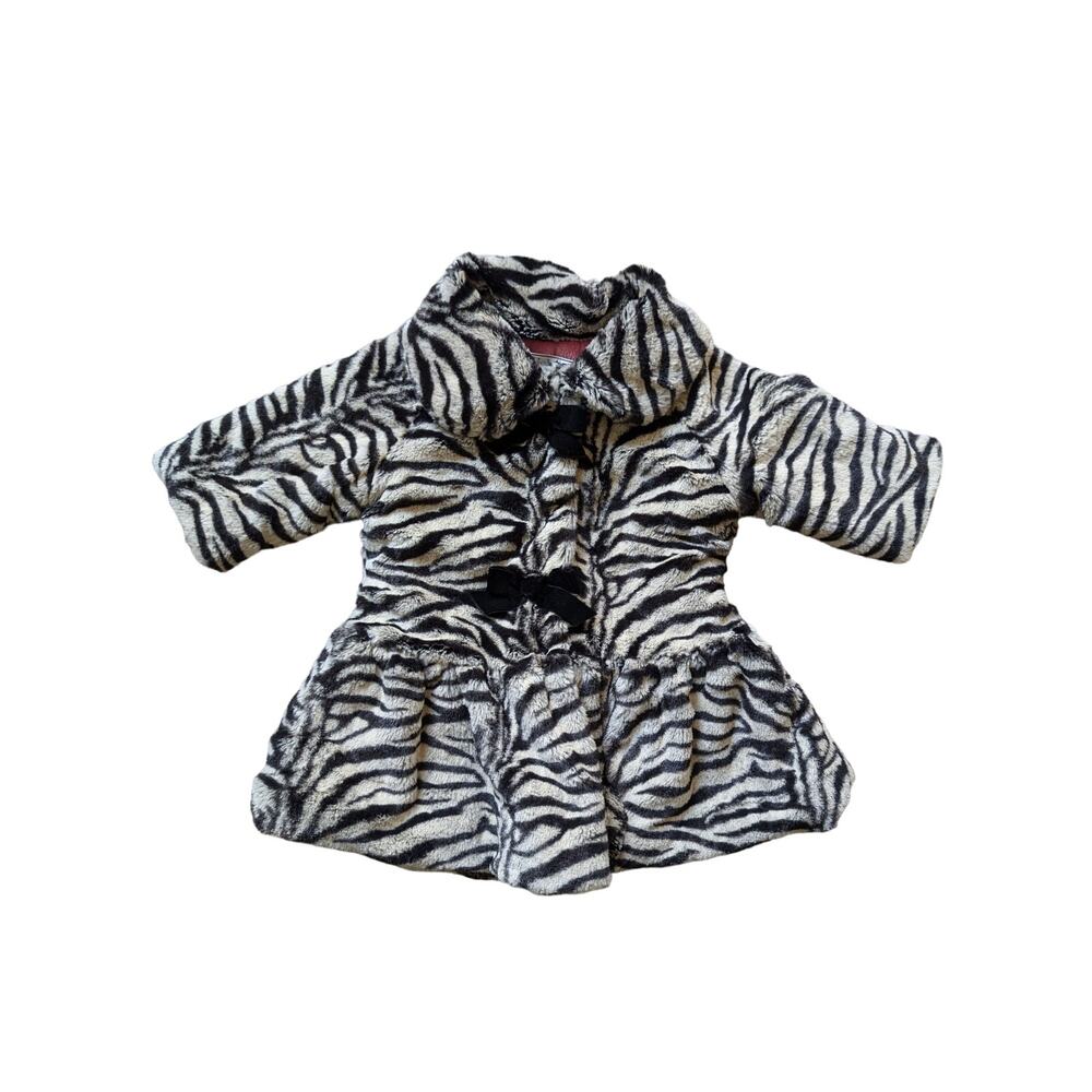 Wigeon Toddler Girls Zebra Stripe Coat 9 Months